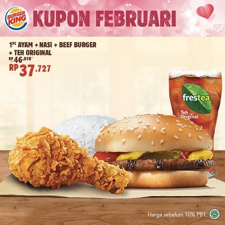 Kupon Burger King Bulan Februari 2020