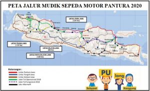 Peta Jalur Mudik Sepeda Motor Pantura Terbaru 2020 | Download Gambar