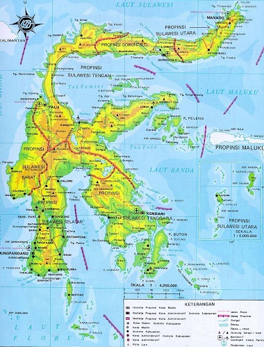 Kondisi Geografis Pulau Sulawesi Berdasarkan Peta