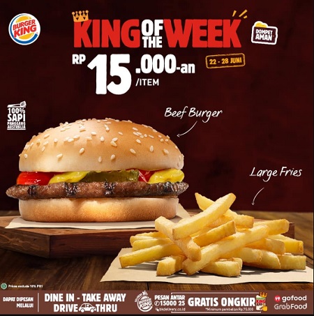 Diskon Burgerking BK King of The Week Juni 2020