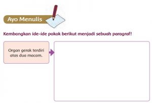 Kalimat Pengembang Ide Pokok Paragraf Organ Gerak Manusia & Hewan