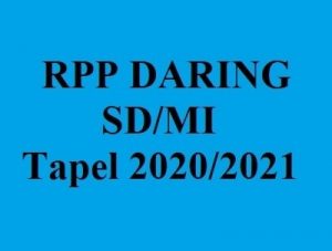 RPP Daring Kelas 1 Semester Ganjil 1 Lembar Tapel 2020/2021