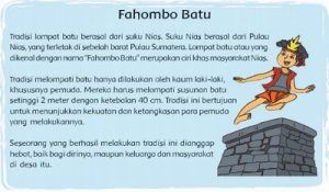 Gagasan Pokok dan Pendukung Teks Fahombo Batu