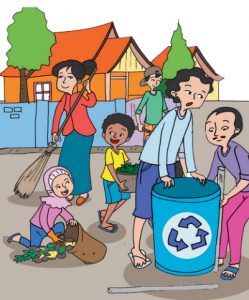 Gagasan Pokok dan Pendukung Teks Tong Sampah Gotong Royong