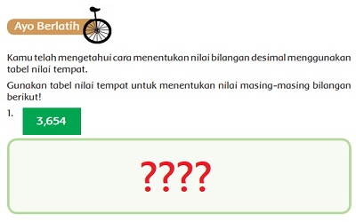 Jawaban Gunakan Tabel Nilai Tempat Untuk Menentukan Nilai Bilangan