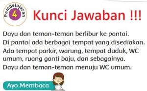 Kunci Jawaban Tema 4 Kelas 2 Halaman 181 182 185 186 Pembelajaran 4 Subtema 4 Hidup Bersih dan Sehat di Tempat Umum Buku Tematik