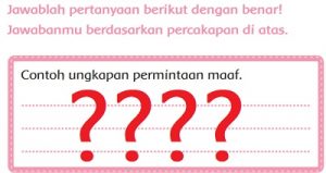 Contoh Ungkapan Permintaan Maaf dan Maknanya | Tema 5 Kelas 2