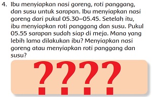 Ibu Menyiapkan Nasi Goreng, Roti Panggang dan Susu untuk Sarapan