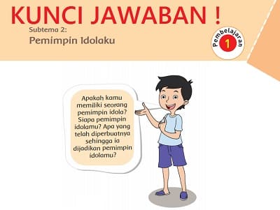 Kunci Jawaban Tema 7 Kelas 6 Halaman 53 54 55 58 59 60 Pembelajaran 1 Subtema 2 Pemimpin Idolaku Buku Tematik