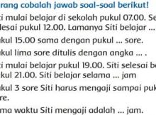 Siti Mulai Belajar di Sekolah Pukul 07.00, Selesai Pukul 12.00