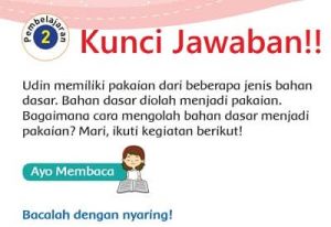 Kunci Jawaban Tema 7 Kelas 3 Halaman 76 77 79 81 Pembelajaran 2 Subtema 2 Perkembangan Teknologi Produksi Sandang Buku Tematik