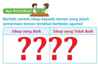 Berilah Contoh Sikap Kepada Teman yang Jatuh Sementara Teman Tersebut Berbeda Agama