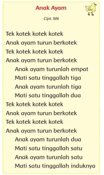 Apa Simpulanmu Tentang Panjang Pendek Bunyi Pada Lagu Anak Ayam Tema 1 Kelas 3 Halaman 27