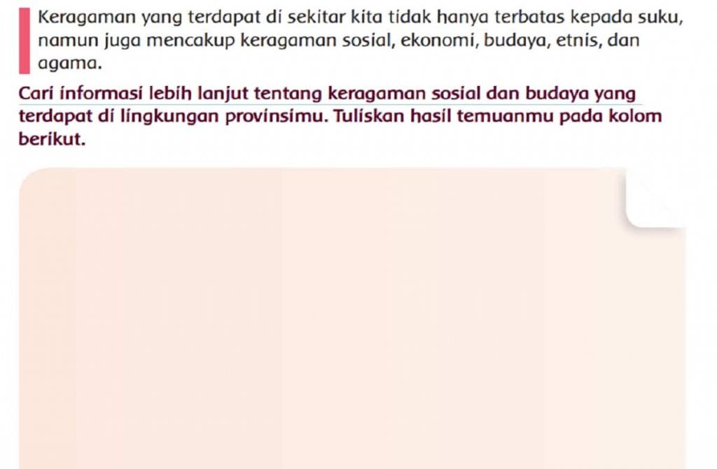 Cari Informasi Lebih Lanjut Tentang Keragaman Sosial dan Budaya yang Terdapat di Lingkungan Provinsimu