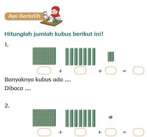 Hitunglah Jumlah Kubus Berikut Ini Tema 1 Kelas 2 Halaman 8