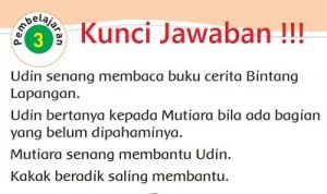 Kunci Jawaban Tema 1 Kelas 2 Halaman 20 21 22 23 26 27 Pembelajaran 3 Subtema 1 Hidup Rukun di Rumah Buku Tematik