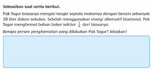 Berapa Persen Penghematan yang Dilakukan Pak Tagor Jelaskan Jawaban Kelas 4 Halaman 128