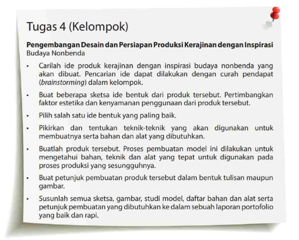 Tugas 4 Pengembangan Desain dan Persiapan Produksi Kerajinan dengan Inspirasi Budaya Nonbenda