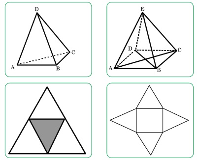 Apakah kamu menemukan persamaan dan perbedaan pada limas segitiga dan segiempat