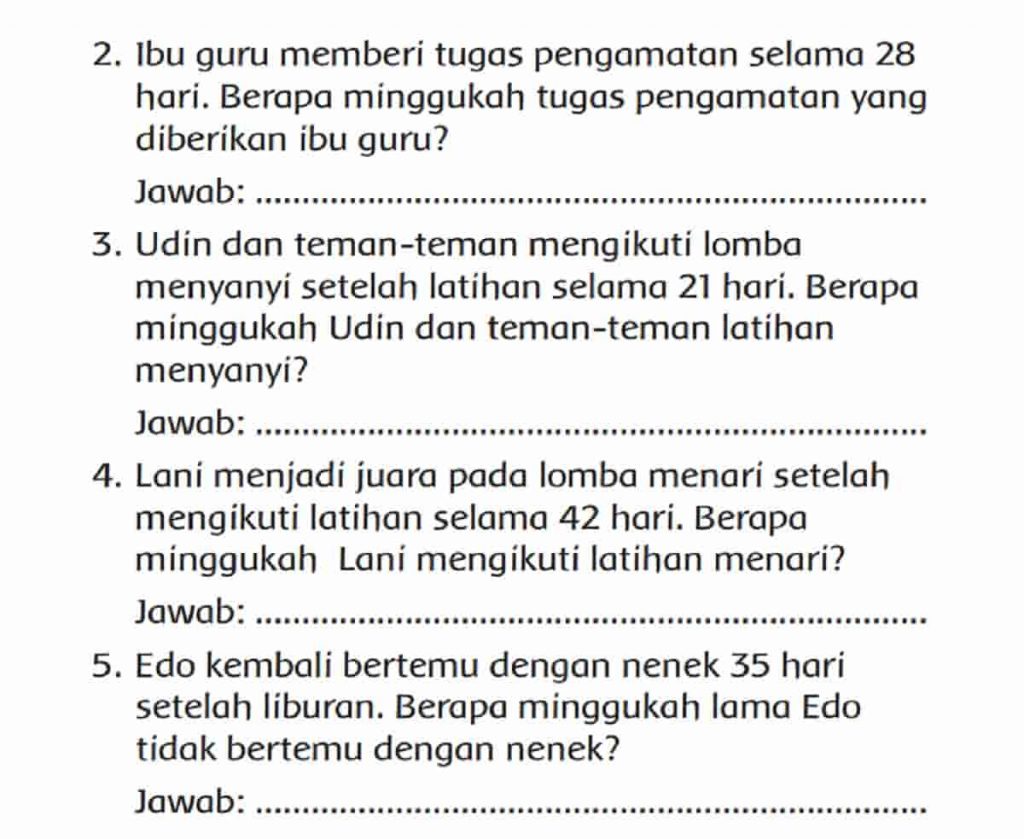 Lani Menjadi Juara Pada Lomba Menari Setelah Mengikuti Latihan Selama 42 Hari Berapa Minggukah Lani Mengikuti Latihan Menari