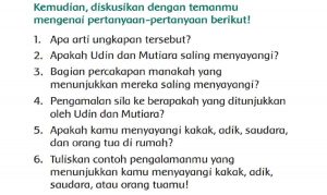 Apakah Udin dan Mutiara Saling Menyayangi Jawaban Tema 1 Kelas 2 Halaman 16