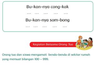 Benda-Benda Di Sekitar Rumah yang Memuat Bilangan 100 – 999 Tema 1 Kelas 2 Halaman 10