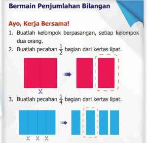 Pecahan 1/2 Menjadi Berapa? Pecahan 1/4 Tetap? Lakukan Penjumlahan Dari Dua Pecahan Tersebut!