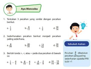 Sederhanakan Pecahan Berikut Menjadi Pecahan Paling Sederhana Matematika Kelas 4 SD