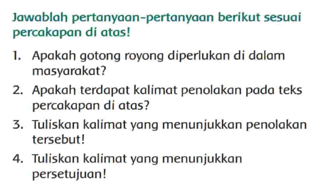 Apakah Terdapat Kalimat Penolakan Pada Teks Percakapan Di Atas Halaman 150 Tema 1 Kelas 2