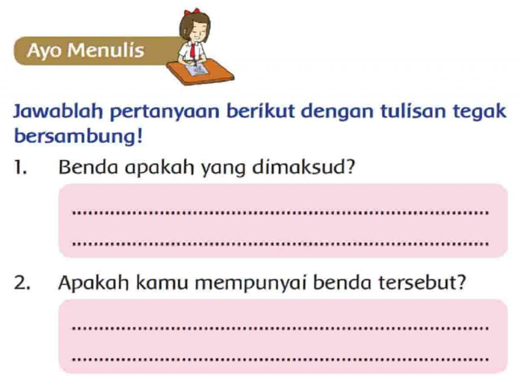 Benda Apakah yang Dimaksud Tema 2 Kelas 2 Halaman 20