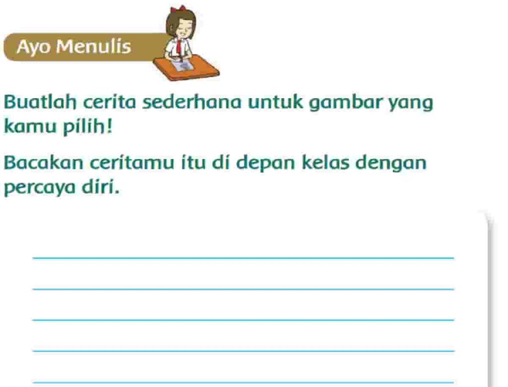 Buatlah Cerita Sederhana Untuk Gambar yang Kamu Pilih Halaman 164 Tema 1 Kelas 2