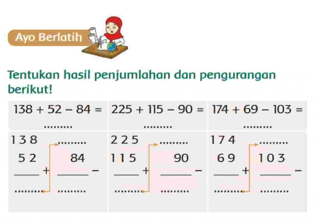 Tentukan Hasil Penjumlahan dan Pengurangan Berikut Halaman 160