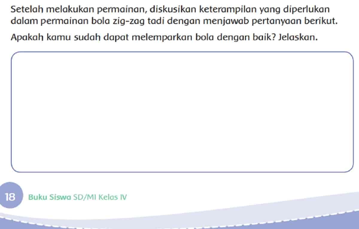 Apakah Kamu Sudah Dapat Melemparkan Bola dengan Baik Jelaskan Halaman 18 Tema 3 Kelas 4