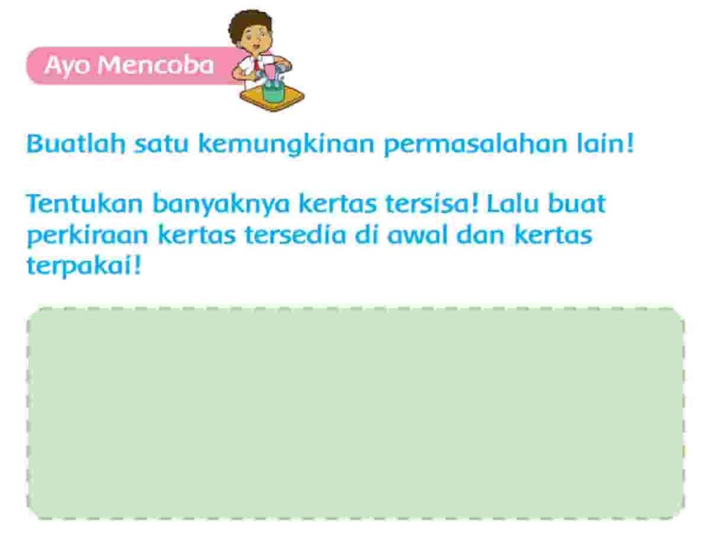 Tentukan Banyaknya Kertas Tersisa Lalu Buat Perkiraan Kertas Tersedia Di Awal dan Kertas Terpakai