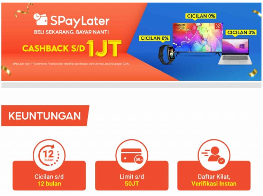 Cara Daftar Shopee PayLater