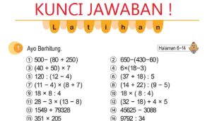 Kunci Jawaban Matematika Kelas 4 Kurikulum Merdeka Halaman 15 Latihan Buku Volume 2