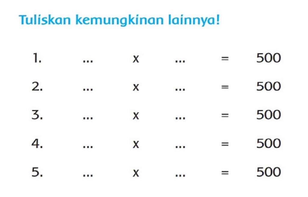 Tuliskan Kemungkinan Lainnya Halaman 113 Tema 4 Kelas 3 SD MI