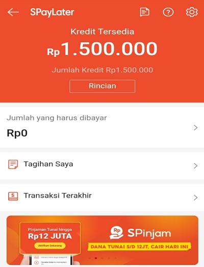 limit shopee payleter