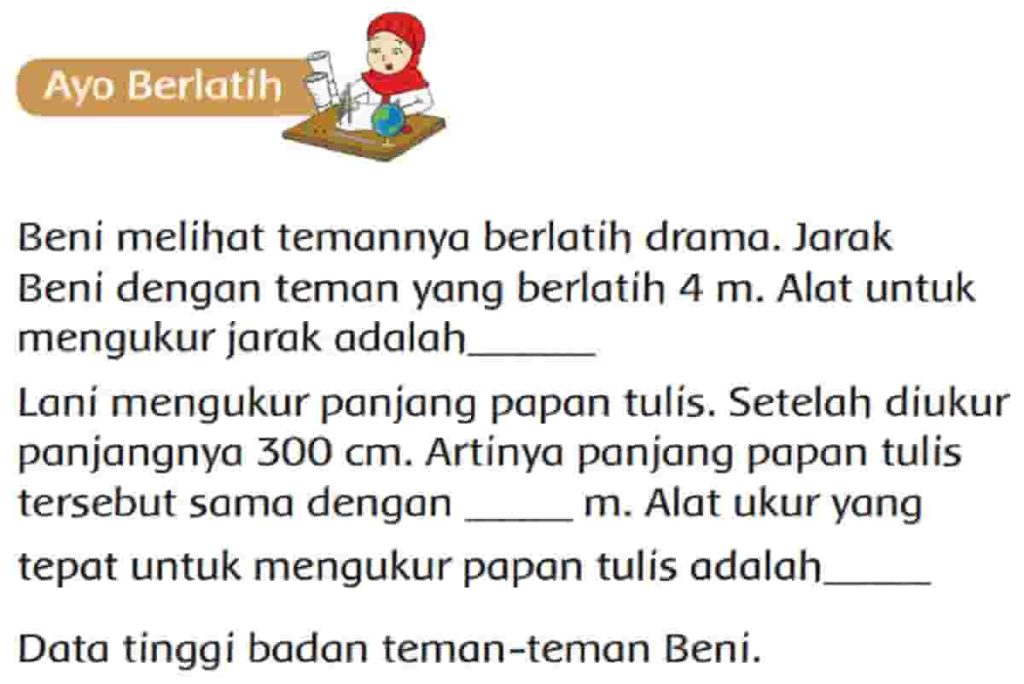 Alat Untuk Mengukur Jarak Adalah Jawaban Tema 5 Kelas 2 Halaman 148