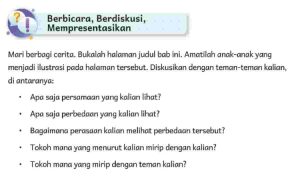 Apa Saja Persamaan dan Perbedaan yang Kalian Lihat Bagaimana Persasaan Kalian Bahasa Indonesia Kelas 5 Halaman 6