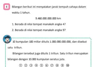 Bilangan Berikut Ini Menyatakan Jarak Tempuh Cahaya Dalam Waktu 1 Tahun Matematika Kelas 4 Halaman 10