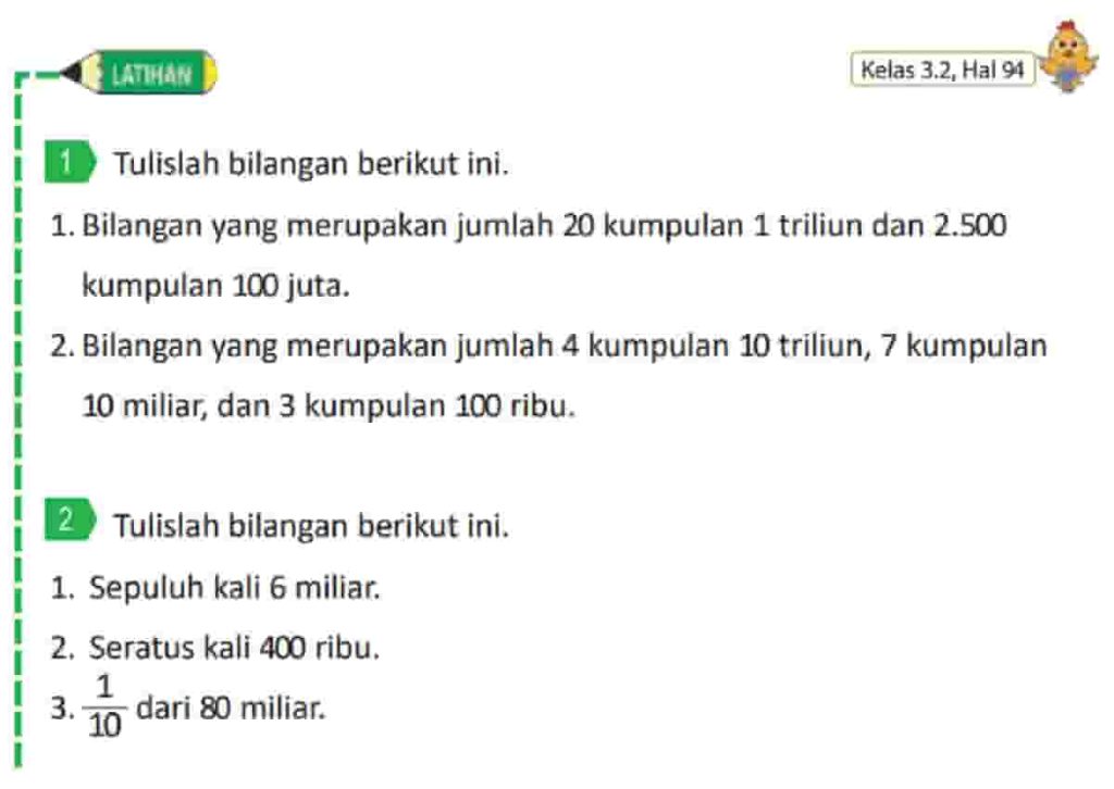 Kunci Jawaban Matematika Kelas 4 Volume 1 Halaman 16 17 Kurikulum Merdeka Bilangan yang Merupakan Jumlah 20 Kumpulan 1 Triliun