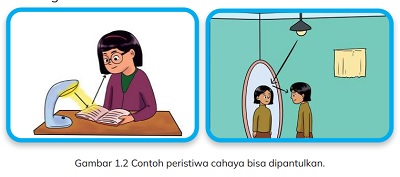 cahaya bisa dipantulkan