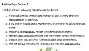 Tuliskan Arti Dari Kata yang Digarisbawahi Berikut Ini Penduduk Diminta Untuk Segera Mengungsi Saat Gunung Sinabung