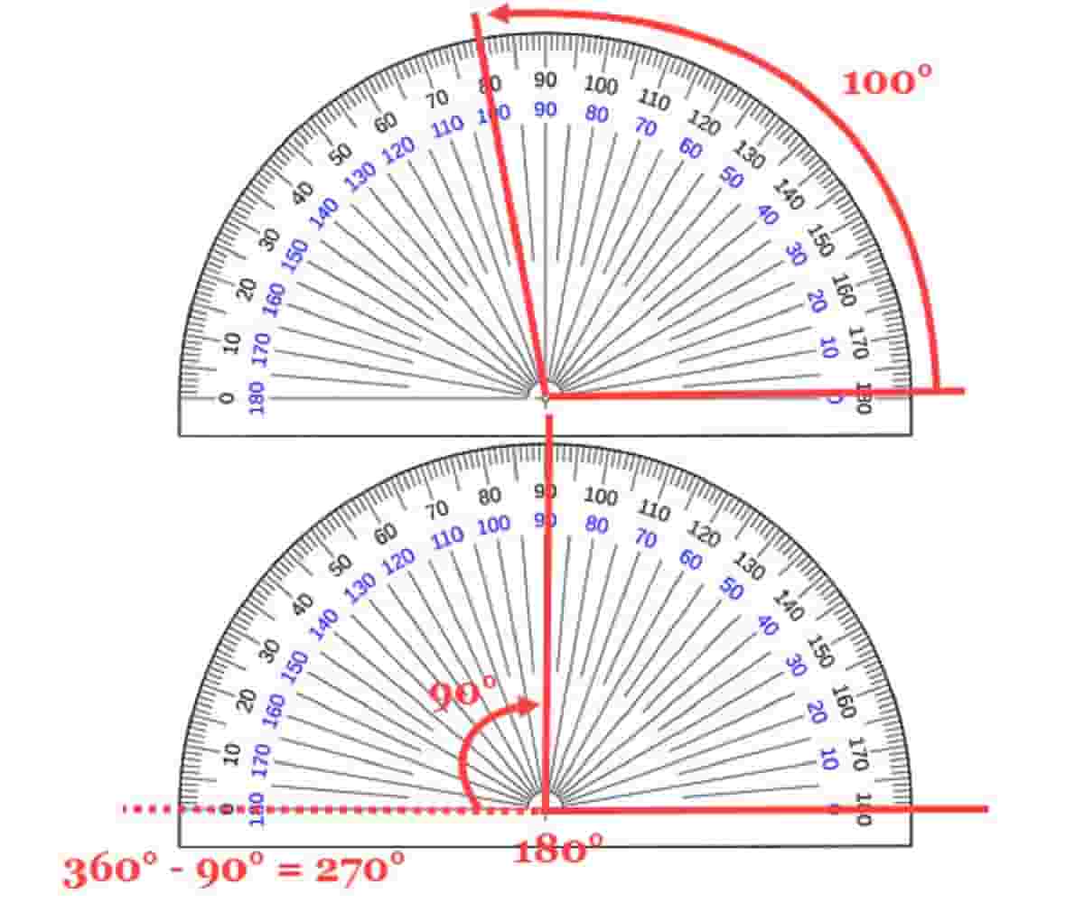 Ayo menggambar sudut 100° dan 270° kunci jawaban matematika kelas 4 halaman 43 volume 1 Kurikulum Merdeka