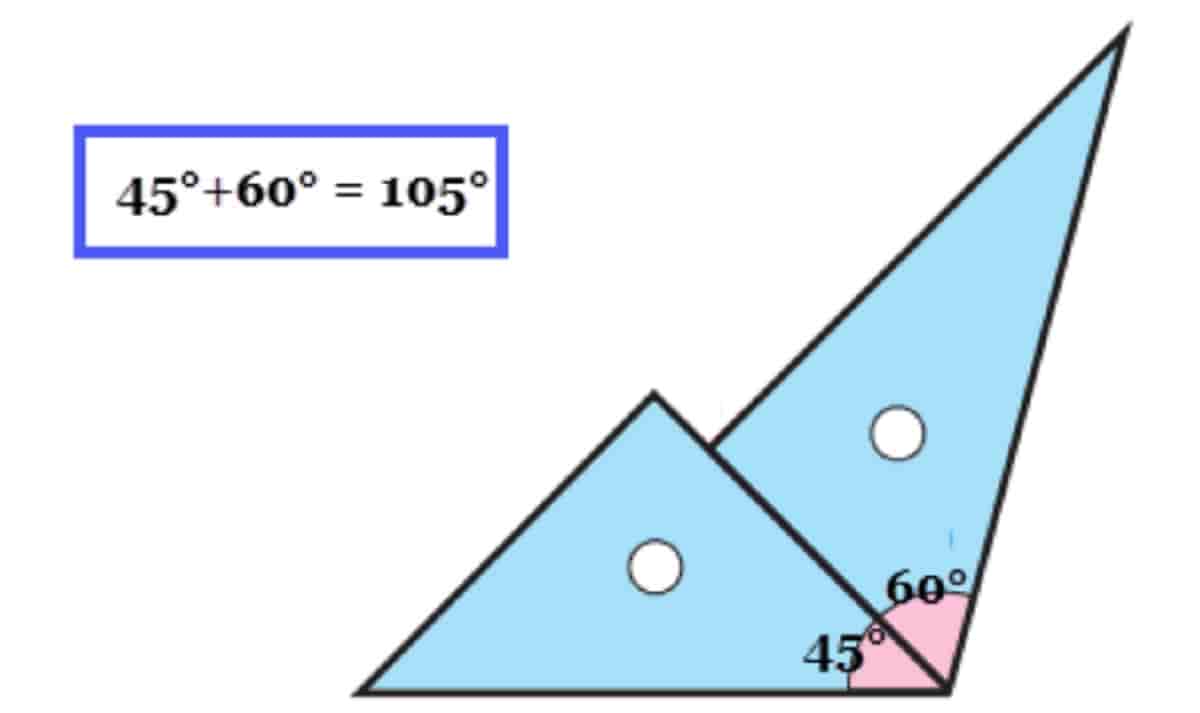 Bisakah kamu membuat sudut berikut dengan dua segitiga 15°