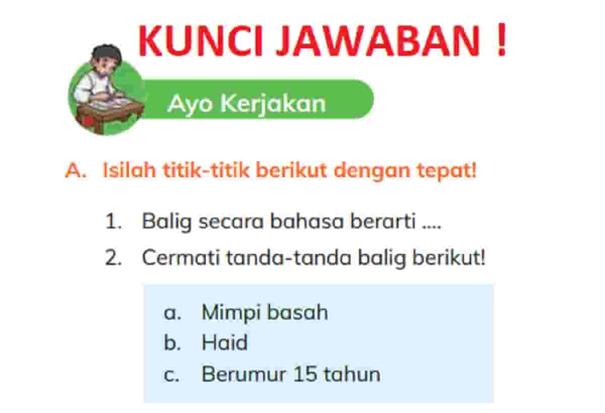 Kunci Jawaban PAI Kelas 4 Halaman 73 Kurikulum Merdeka Balig Secara ...