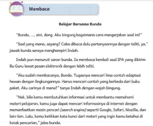 Jawaban Bahasa Indonesia Bab 5 Halaman 112 Kelas 5 Kurikulum Merdeka Jawablah Pertanyaan 1—5 di Bawah Ini Berdasarkan Informasi