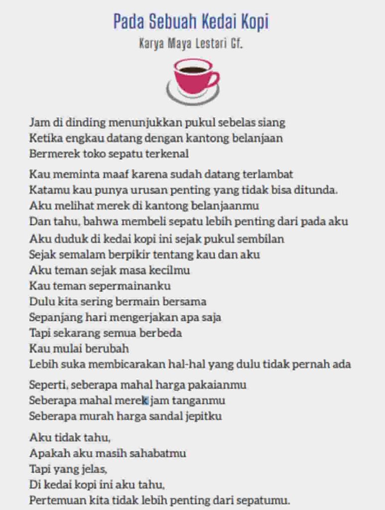 Jawaban Bab 5 Bahasa Indonesia Halaman 141 Kelas 8 Kurikulum Merdeka Kalian Sudah Membaca Kedua Puisi di Atas