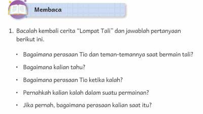 Bagaimana Perasaan Tio dan Teman-Temannya Saat Bermain Tali Bahasa Indonesia Kelas 3 Hal 8